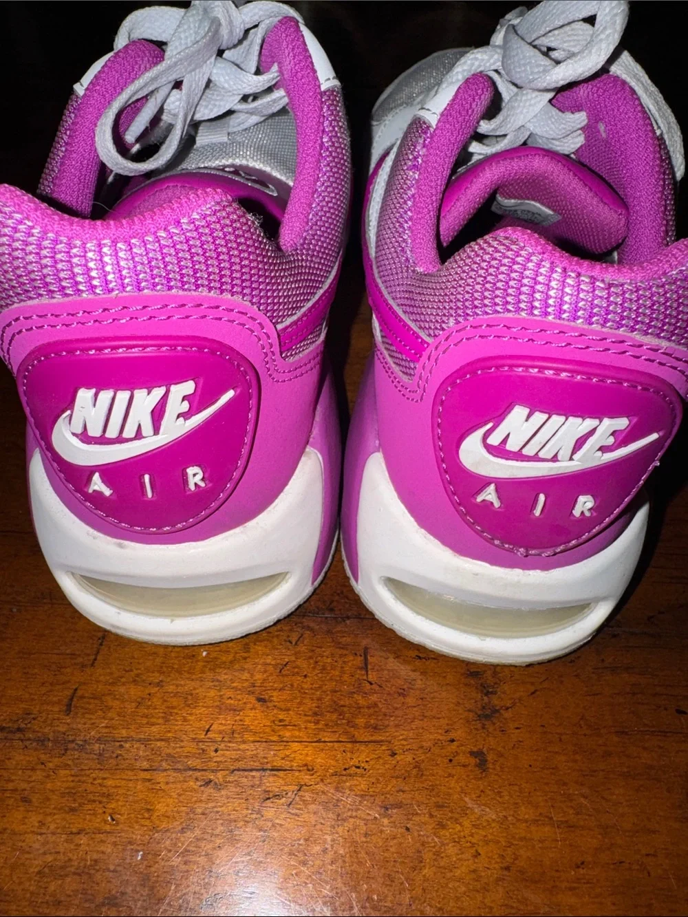 Nike White and Hot Pink Women's Athletic Shoes